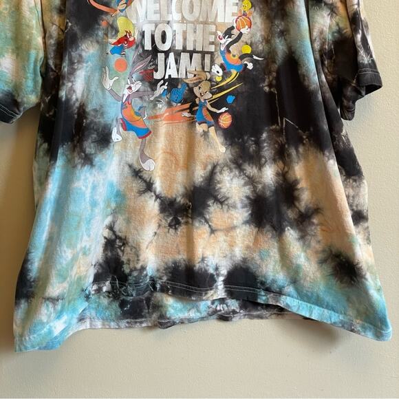 Space Jam 2X short sleeve t-shirt tie dye Lebrun James basketball Looney Tunes - Picture 3 of 7
